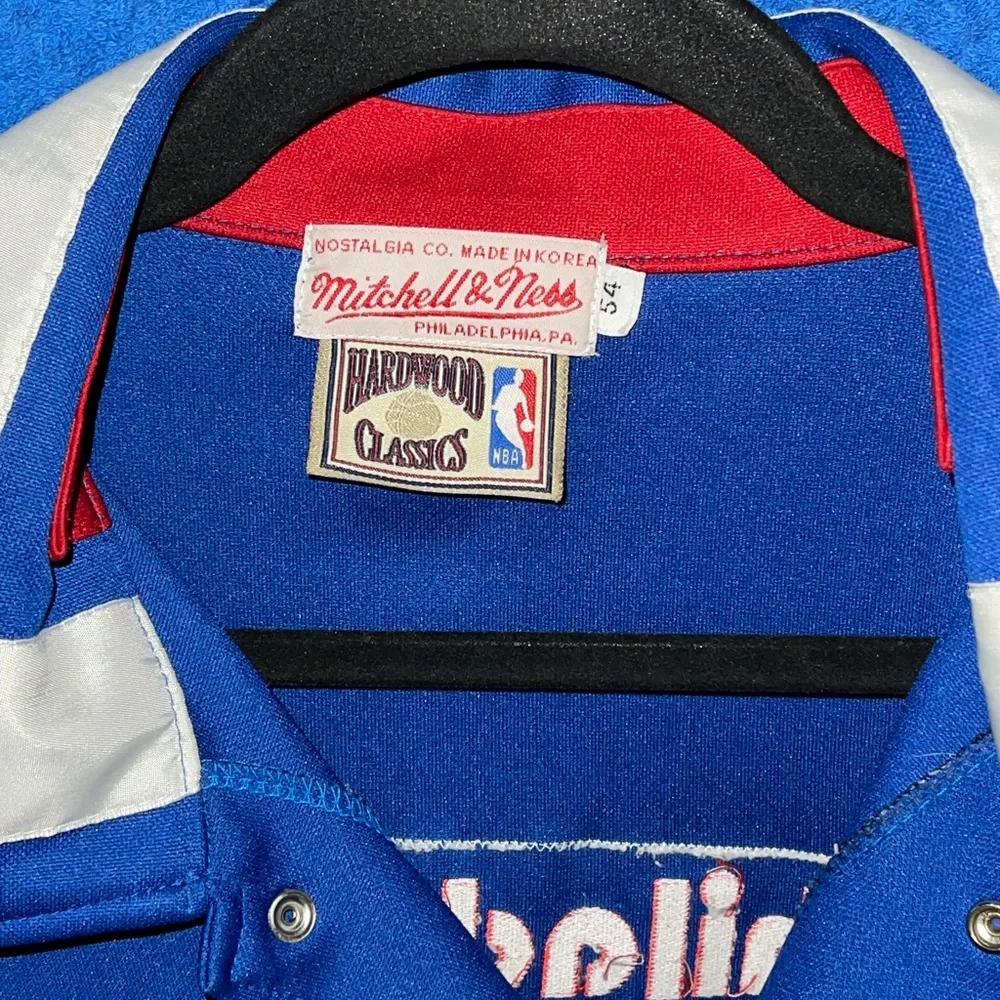 Authentic Mitchell & Ness NBA Philadelphia 76ers Player Courtside Jersey Size 54 - Picture 3 of 7